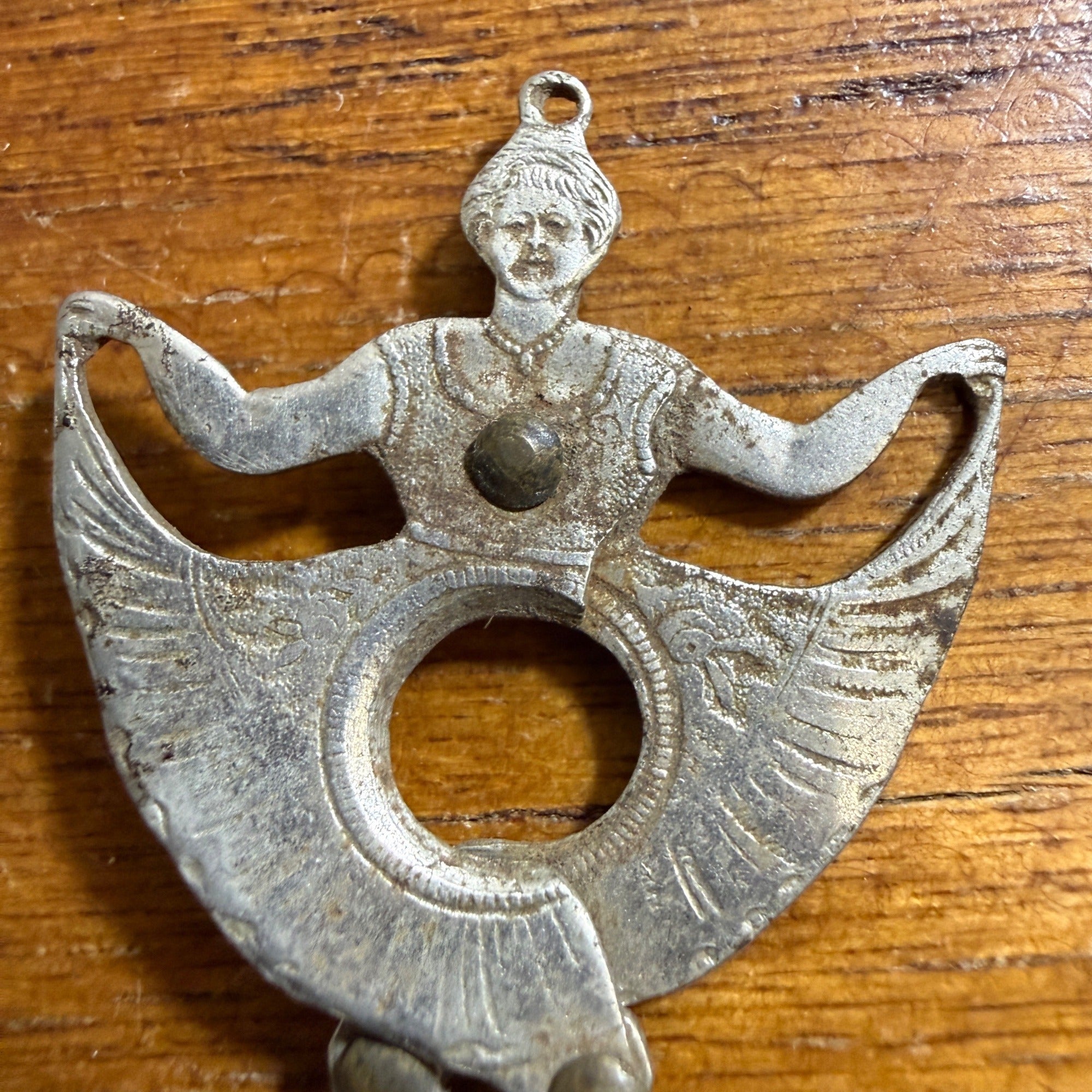 ANTIQUE BALLERINA CURTSY GIRL WATCH FOB PENDANT CIGAR CUTTER GERMANY
