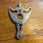 ANTIQUE BALLERINA CURTSY GIRL WATCH FOB PENDANT CIGAR CUTTER GERMANY