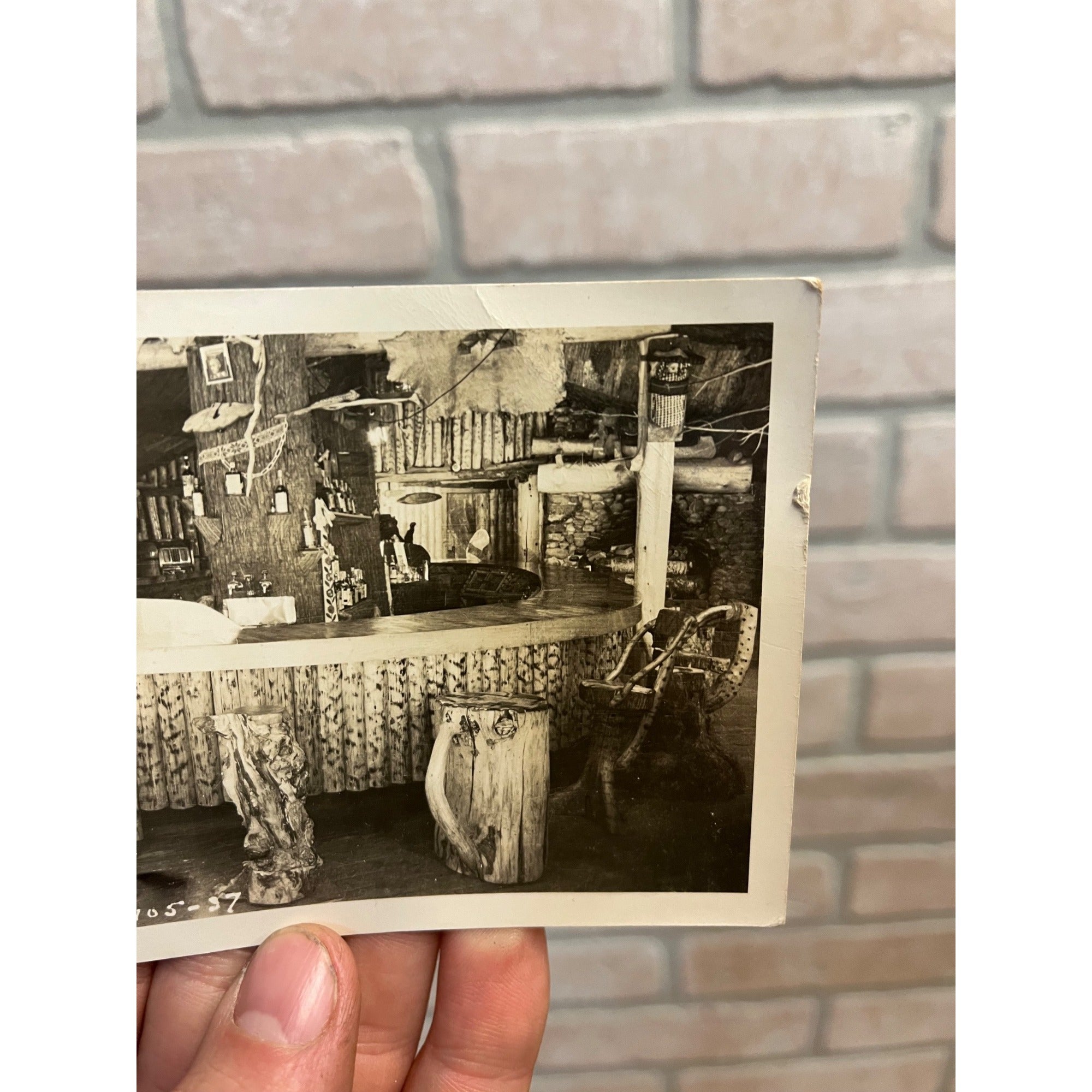 Vintage Postcard RPPC Barefoot Charley's Bar - Land O' Lakes Wisconsin WI