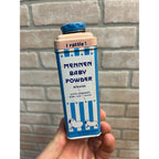 Vintage Mennen Baby Powder Tin That Rattles 4oz Advertising