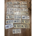 Vintage Large Lot (22) Illinois License Plates 1980s Blue / White Land of Lincoln