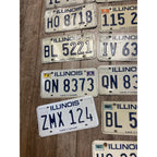 Vintage Large Lot (22) Illinois License Plates 1980s Blue / White Land of Lincoln