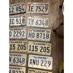 Vintage Large Lot (22) Illinois License Plates 1980s Blue / White Land of Lincoln