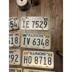 Vintage Large Lot (22) Illinois License Plates 1980s Blue / White Land of Lincoln