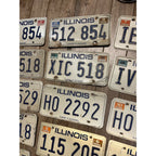 Vintage Large Lot (22) Illinois License Plates 1980s Blue / White Land of Lincoln