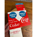 Vintage Coca Cola Family Size Soda Bottle Caddy Carrier Cardboard 2-Pack