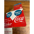 Vintage Coca Cola Family Size Soda Bottle Caddy Carrier Cardboard 2-Pack