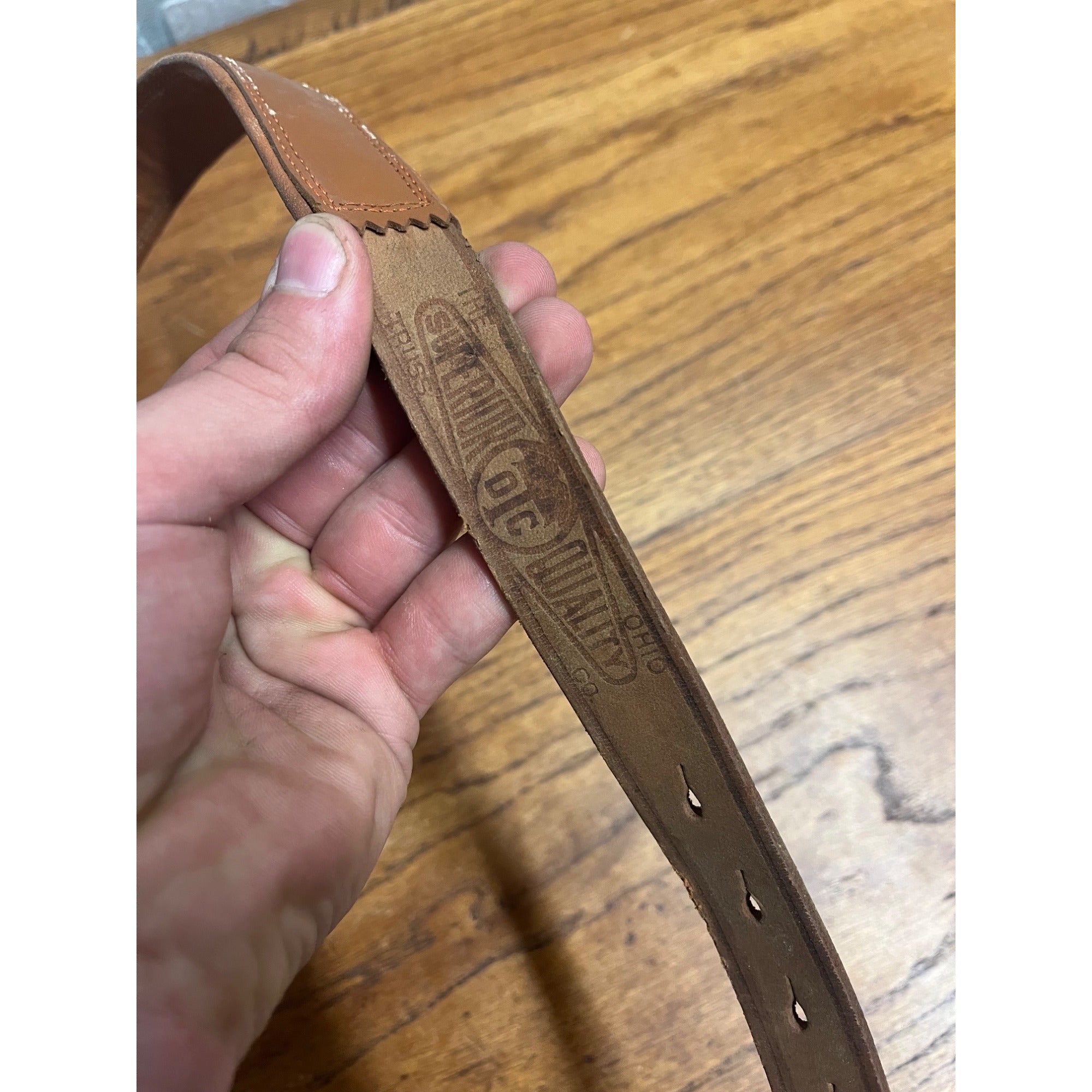 Antique Vintage Hernia Belt Medical Device Oddity Leather Ohio Truss Co. 1900s