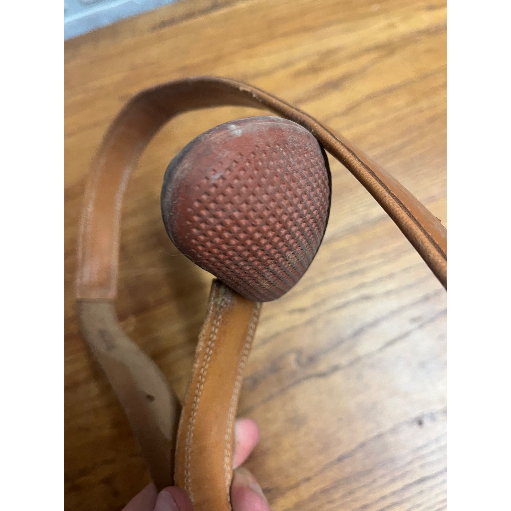 Antique Vintage Hernia Belt Medical Device Oddity Leather Ohio Truss Co. 1900s