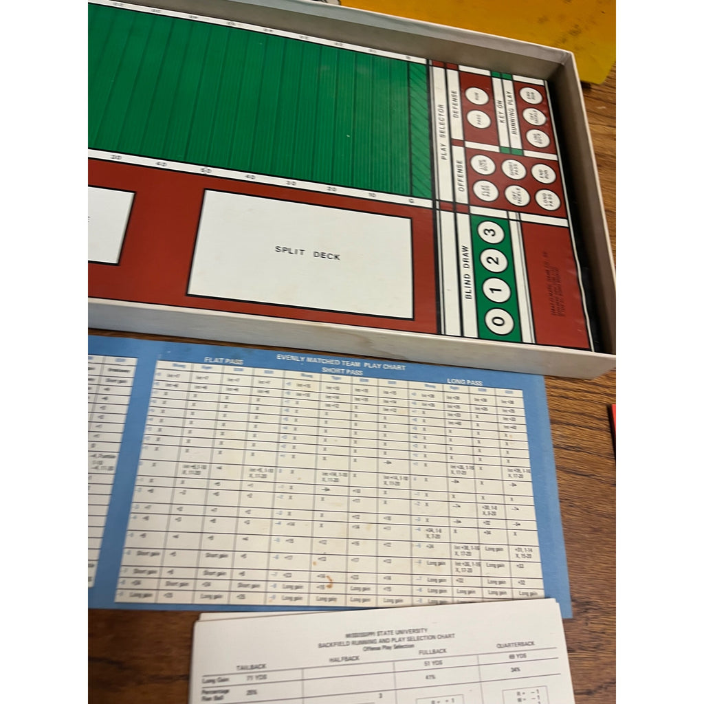 Vintage 1976 Strat-O-Matic College Football Board Game Card Strategy