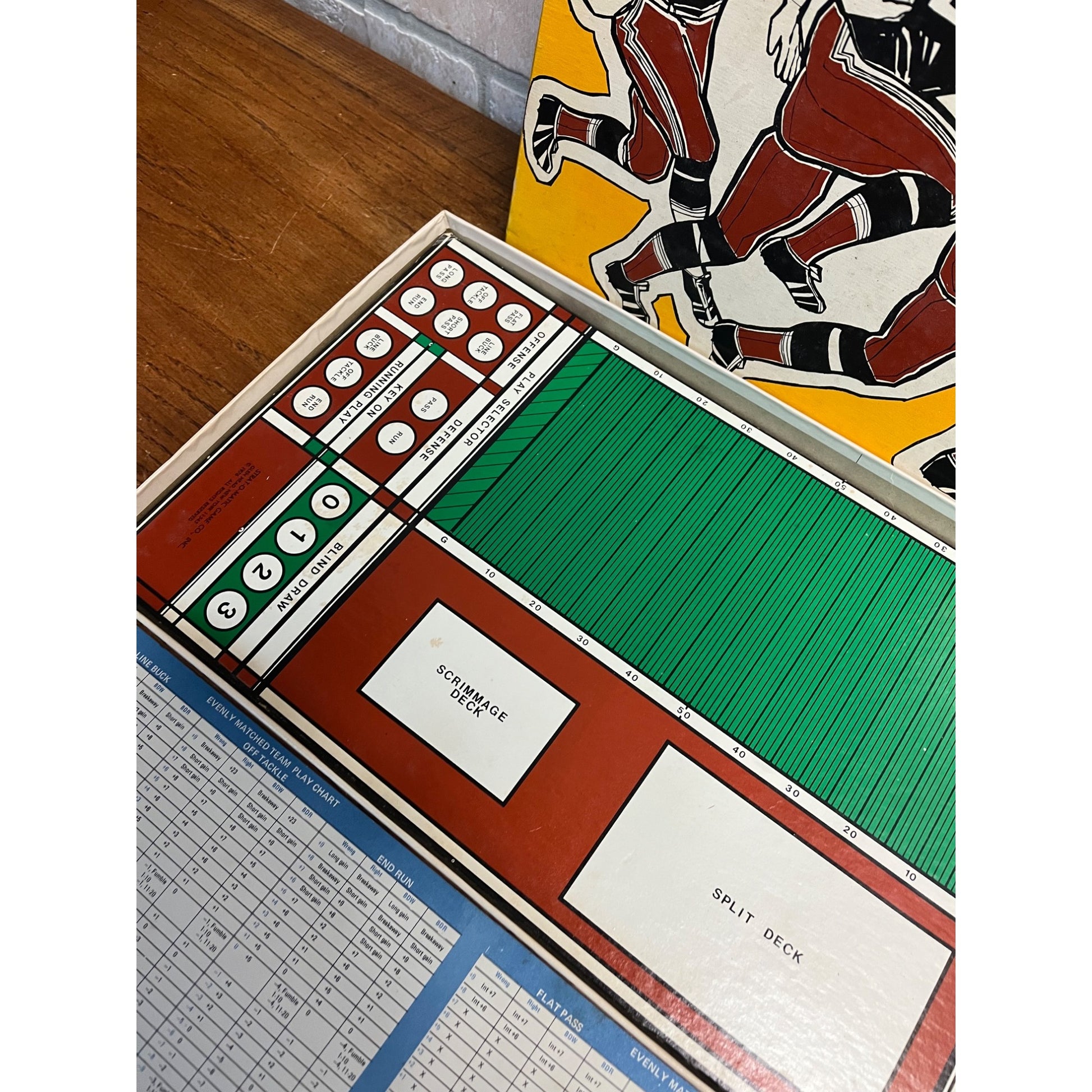 Vintage 1976 Strat-O-Matic College Football Board Game Card Strategy