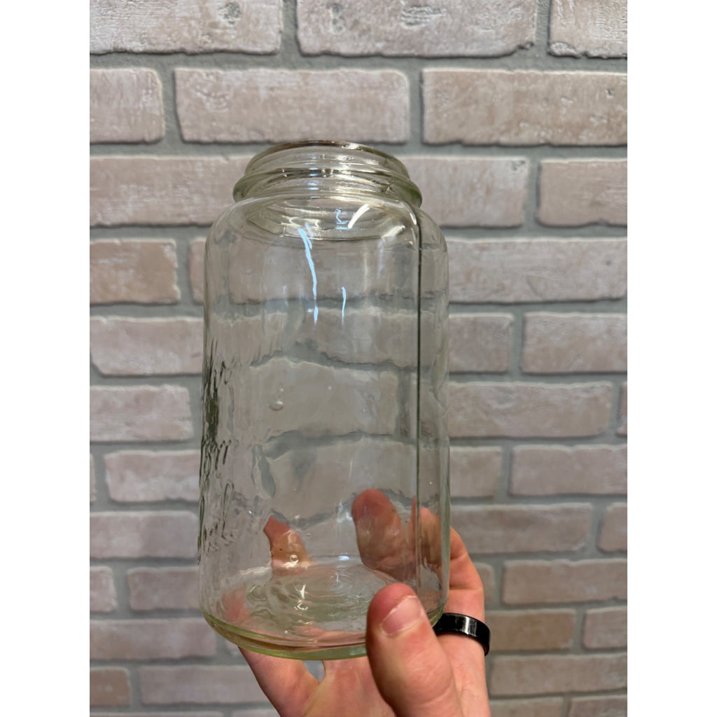 Vintage 1900’s Schram Automatic Sealer Clear Quart Fruit Canning Jar