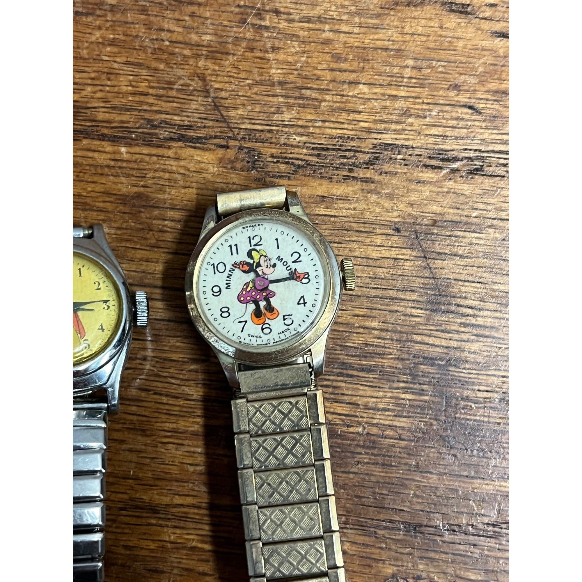 Vintage 1950s Snow White & Minnie Mouse Wristwatches Parts/Repair Lot 3 Watches