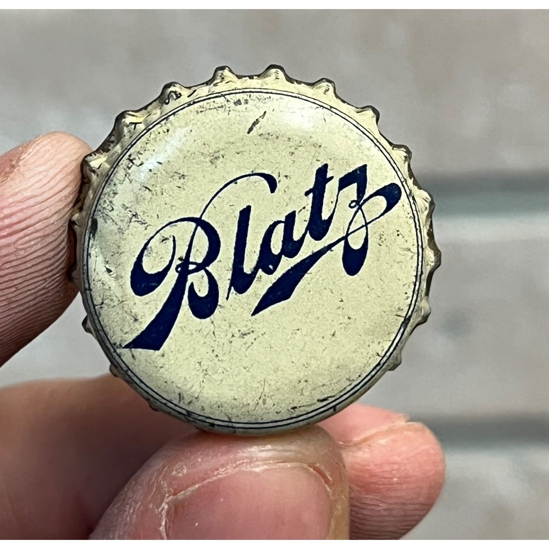 Vintage Blatz White Soda Prohibition Soda Bottle Cap 1920-35 -- Used Cork Crown