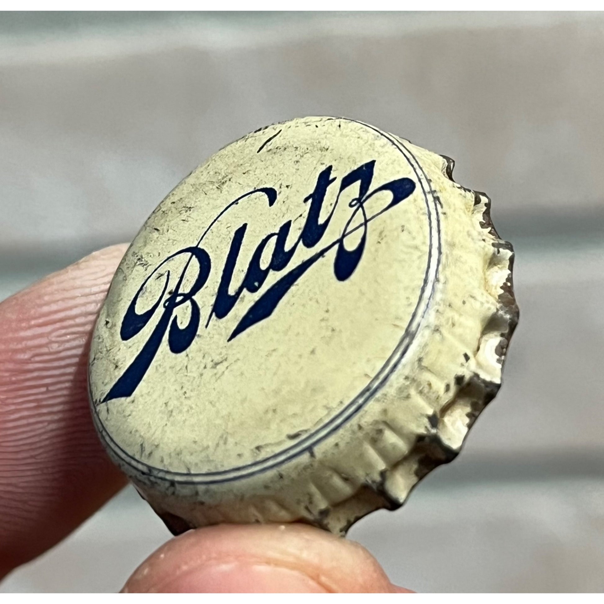 Vintage Blatz White Soda Prohibition Soda Bottle Cap 1920-35 -- Used Cork Crown