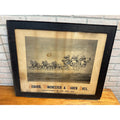 RARE Original 1890s Hebard Transportation Co. Chicago Framed Liutho Advertising Sign