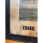 RARE Original 1890s Hebard Transportation Co. Chicago Framed Liutho Advertising Sign
