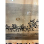 RARE Original 1890s Hebard Transportation Co. Chicago Framed Liutho Advertising Sign