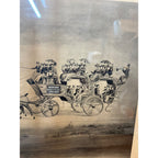 RARE Original 1890s Hebard Transportation Co. Chicago Framed Liutho Advertising Sign