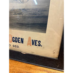 RARE Original 1890s Hebard Transportation Co. Chicago Framed Liutho Advertising Sign