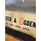 RARE Original 1890s Hebard Transportation Co. Chicago Framed Liutho Advertising Sign