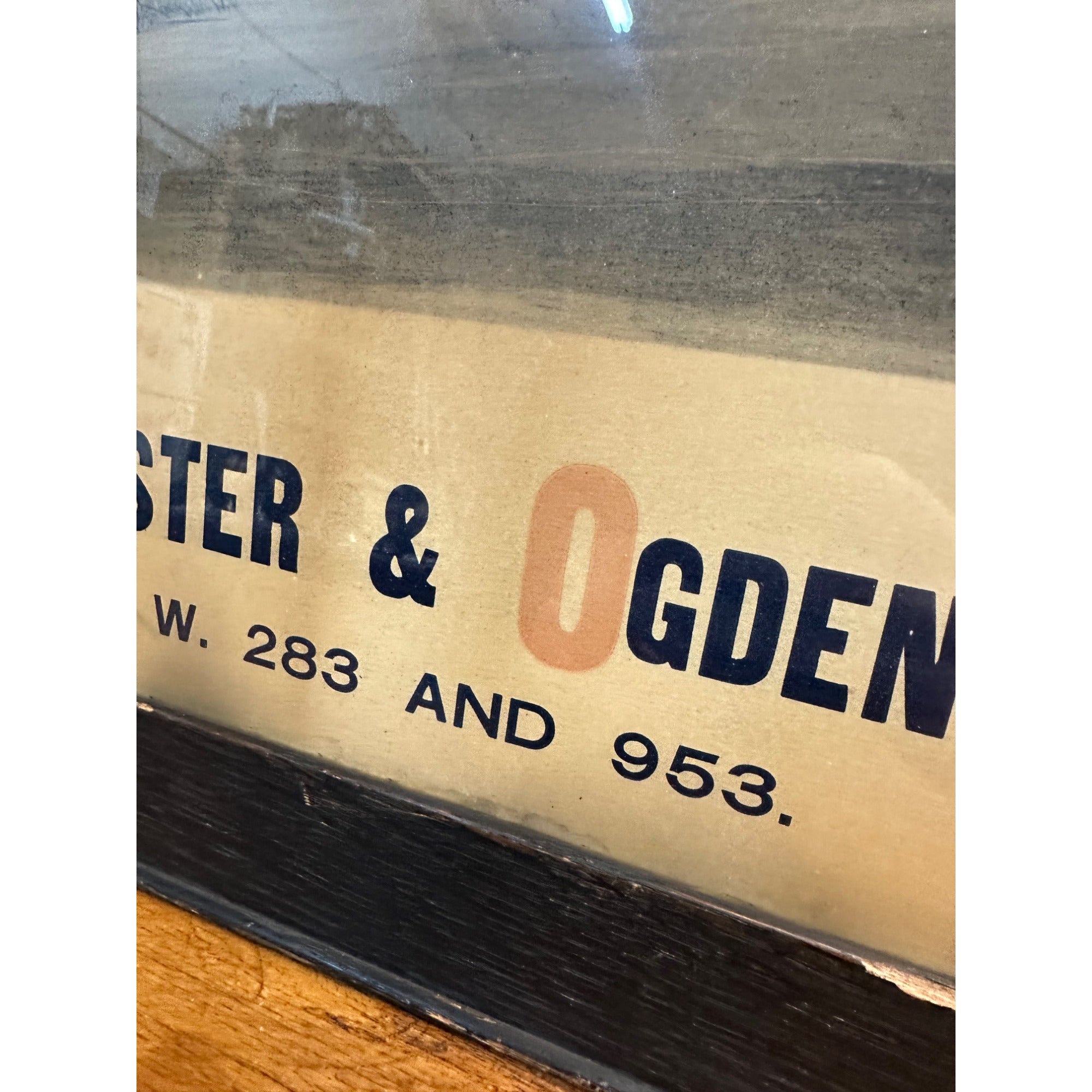 RARE Original 1890s Hebard Transportation Co. Chicago Framed Liutho Advertising Sign