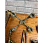 Antique Neoclassical French Bronze Tall Candlestick Electric Lamp PARTS/REPAIR