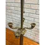 Antique Neoclassical French Bronze Tall Candlestick Electric Lamp PARTS/REPAIR