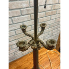Antique Neoclassical French Bronze Tall Candlestick Electric Lamp PARTS/REPAIR