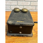 Vintage Kellogg Black Wood Wall Telephone Phone Ringer Bell Box