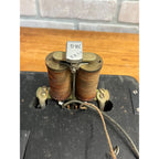 Vintage Kellogg Black Wood Wall Telephone Phone Ringer Bell Box