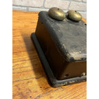 Vintage Kellogg Black Wood Wall Telephone Phone Ringer Bell Box