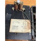 Vintage Kellogg Black Wood Wall Telephone Phone Ringer Bell Box