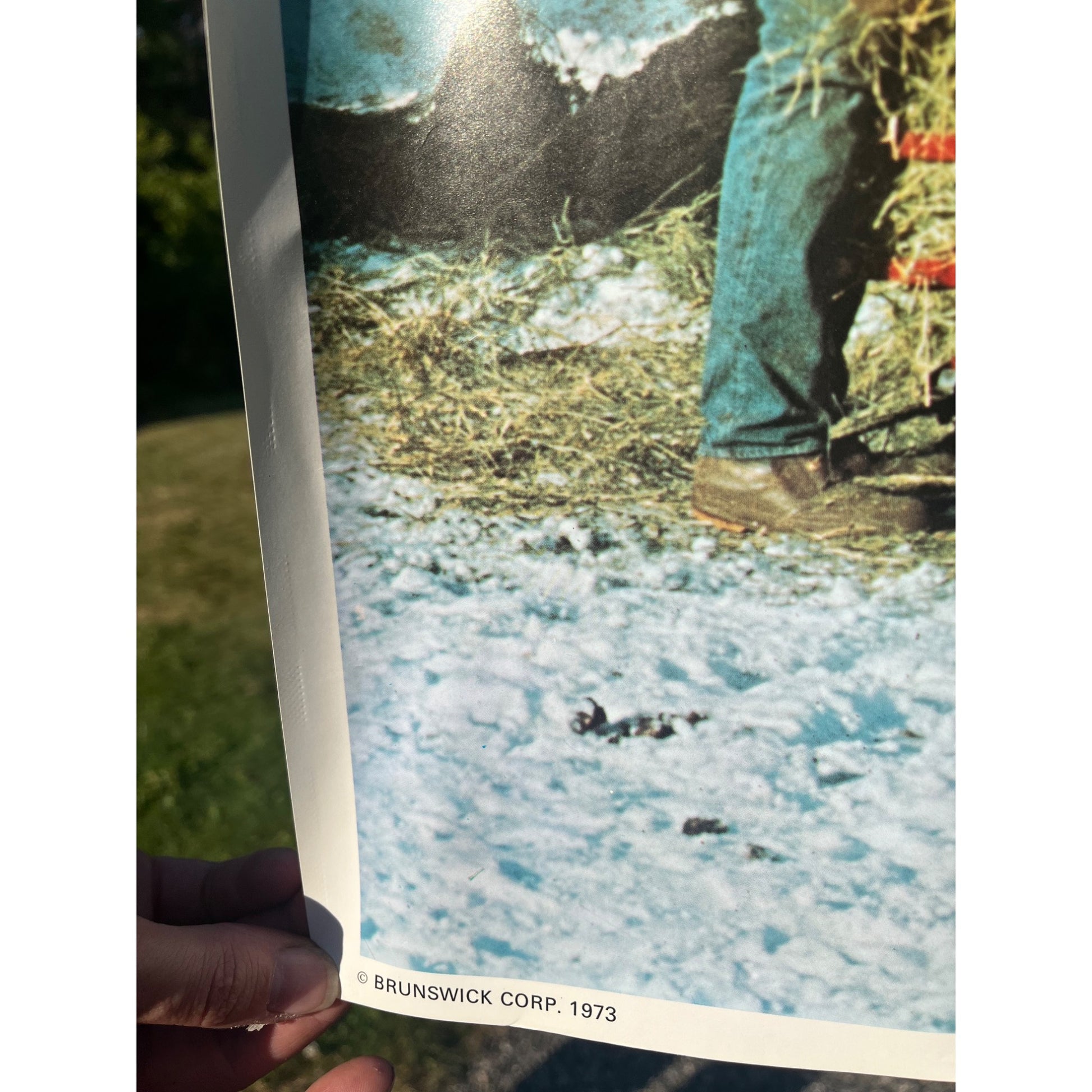 Vintage 1973 Mercury Marine Hurricane Snowmobile Advertising Poster Sign