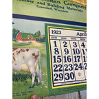 1920s Advertising Calendar Poster Fuller Goodman Farm Barn Dairy Scene