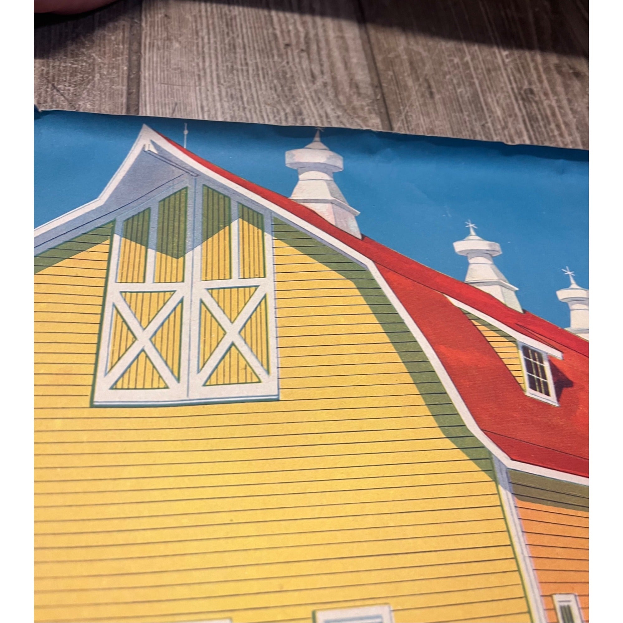 1920s Advertising Calendar Poster Fuller Goodman Farm Barn Dairy Scene