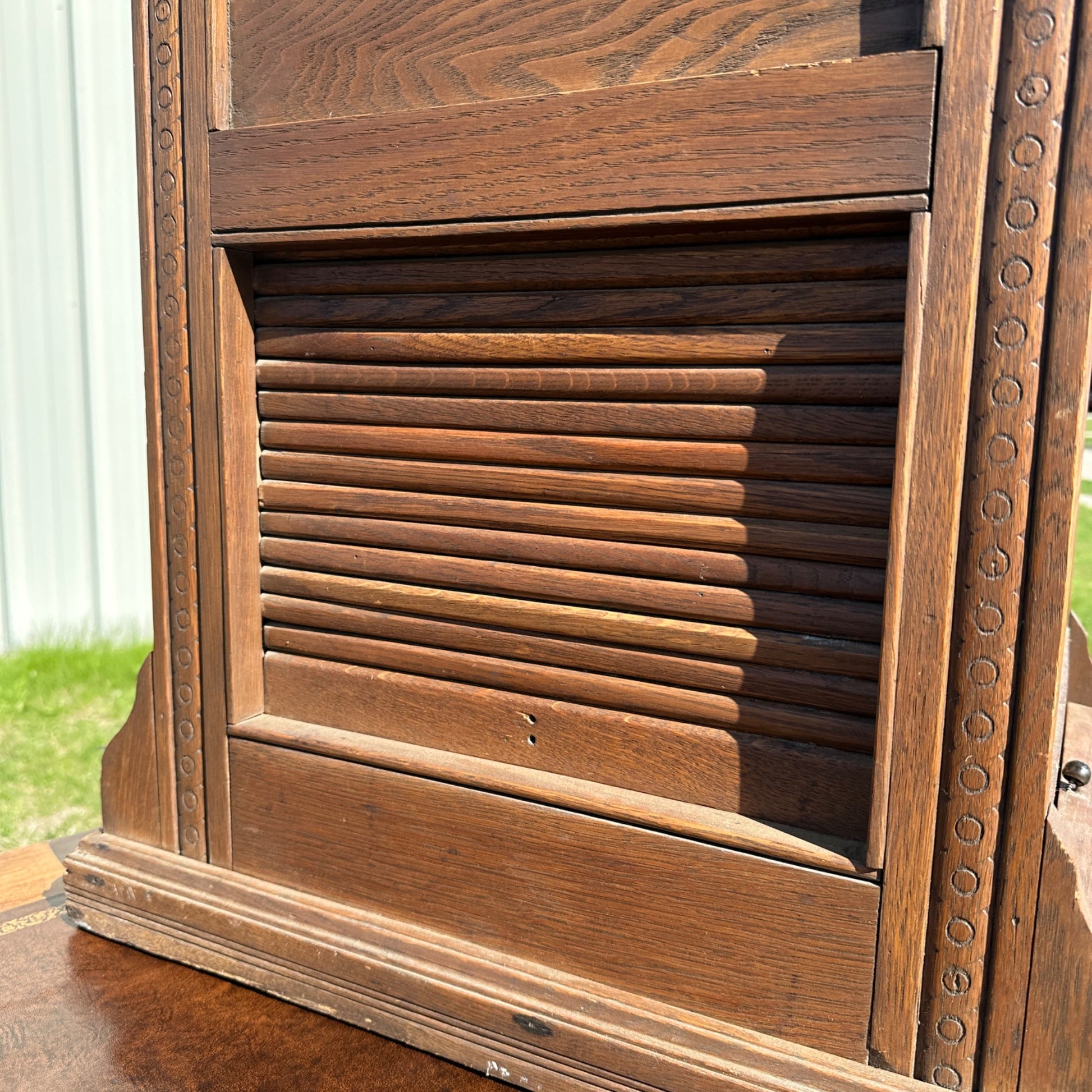 Antique Early 1900s Wooden Spool Cabinet Thread General Store Display