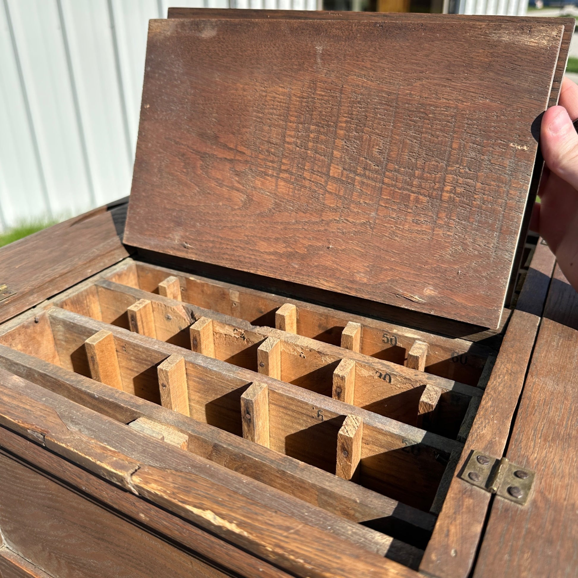 Antique Early 1900s Wooden Spool Cabinet Thread General Store Display