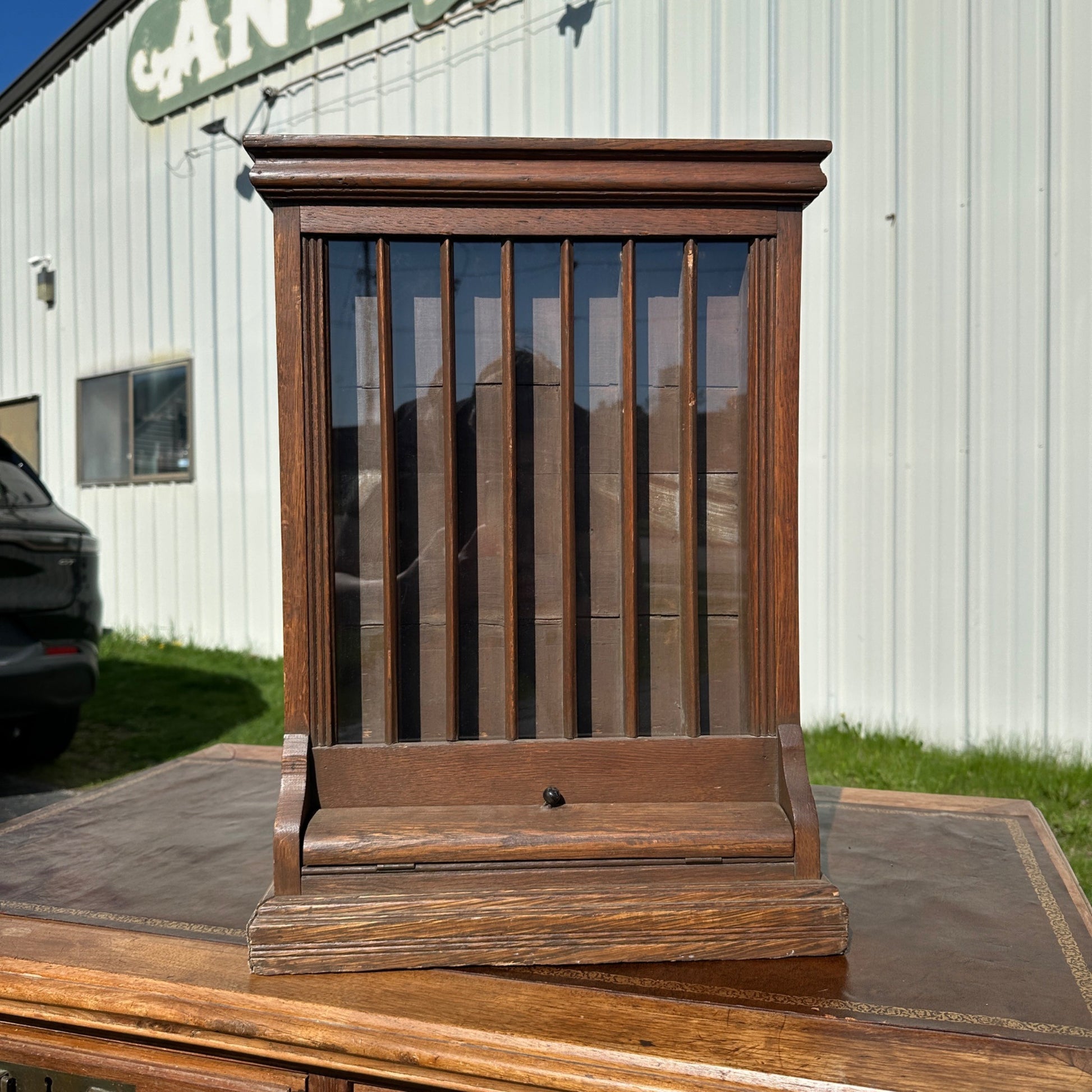 Antique Early 1900s Wooden Spool Cabinet Thread General Store Display