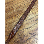 Vintage Western Hamley & Co Belt Sterling 10k Buckle Pendleton Tooled Leather