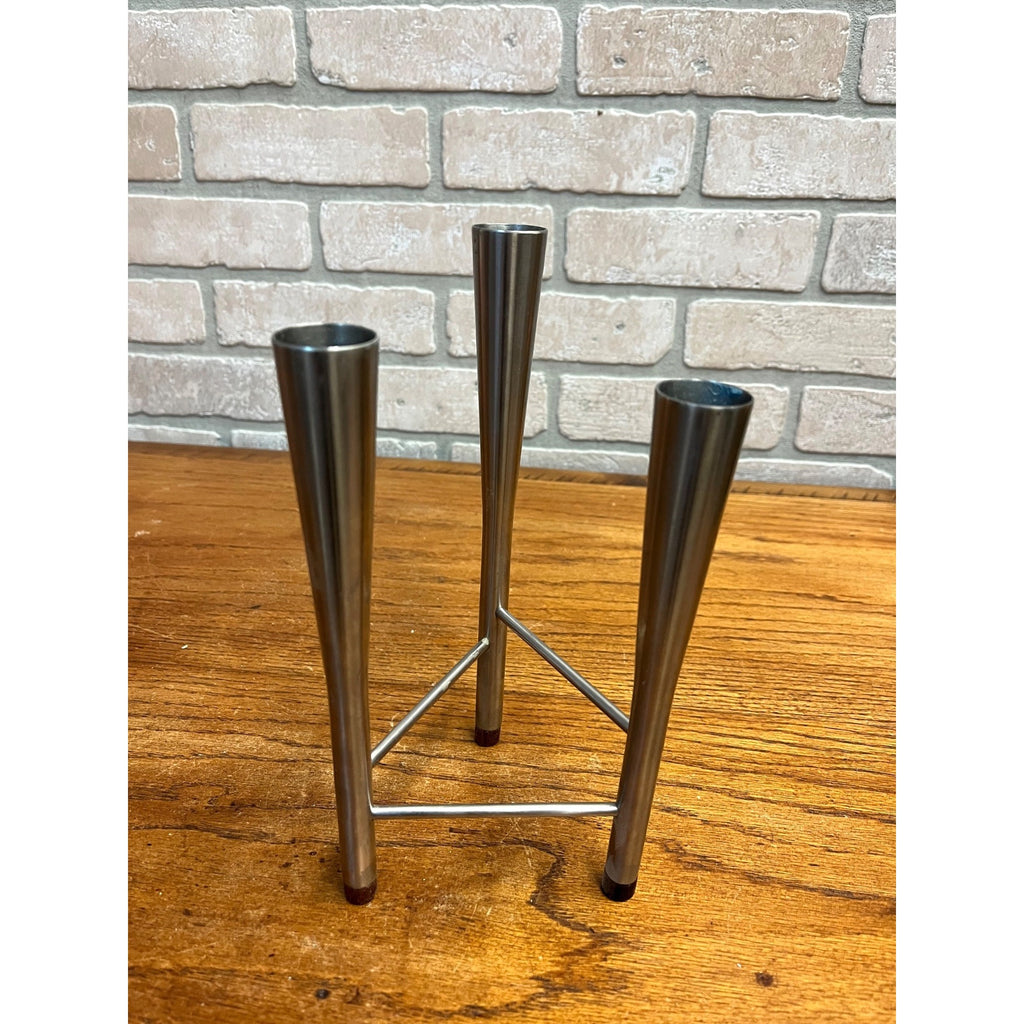 Vintage Old Hall Stainless Steel Campden Candlabra Candle Holder Robert Welch