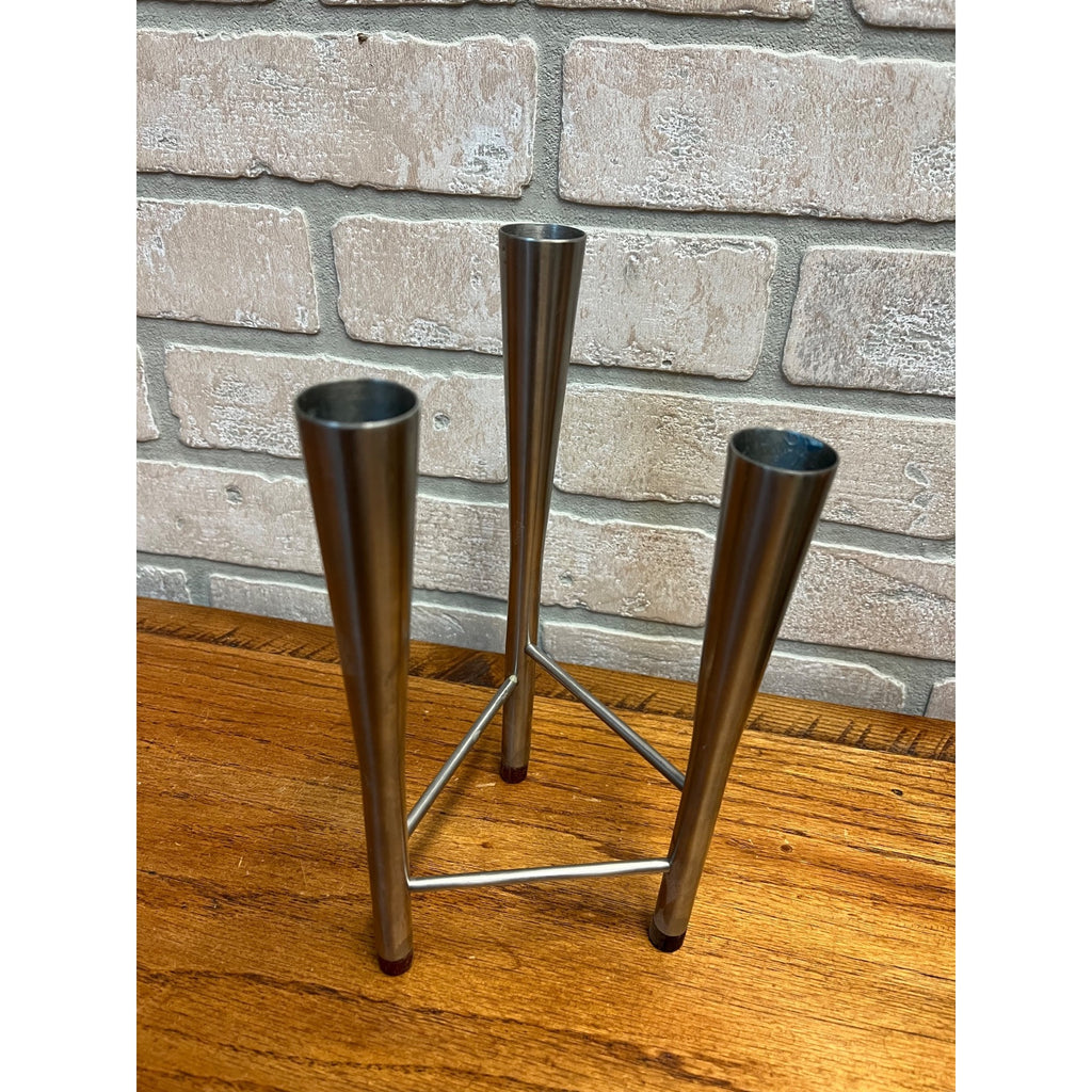 Vintage Old Hall Stainless Steel Campden Candlabra Candle Holder Robert Welch