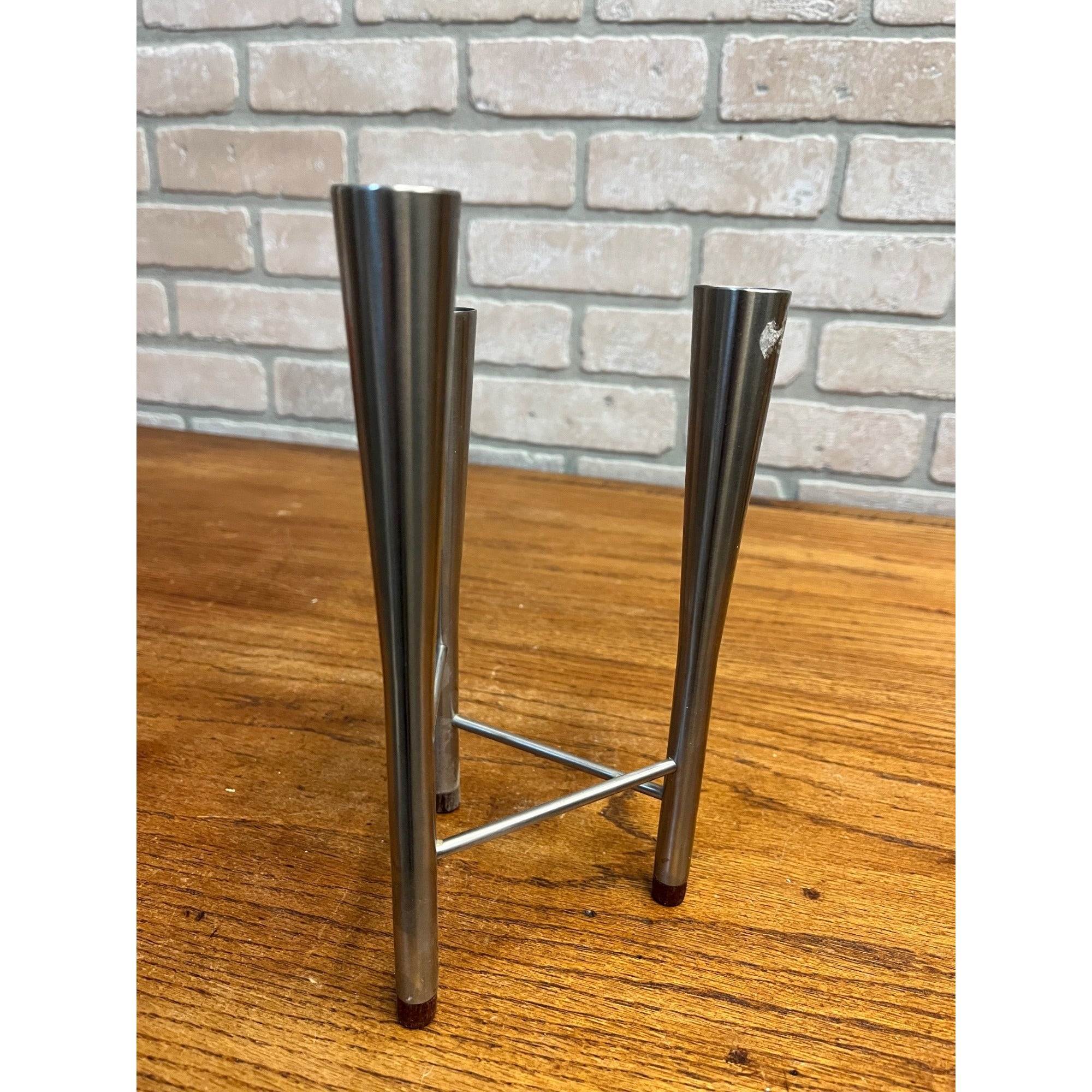 Vintage Old Hall Stainless Steel Campden Candlabra Candle Holder Robert Welch