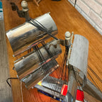 Vintage Mid Century Ceramic TV Lamp Sailboat Ship Yacht Night Light Nautical