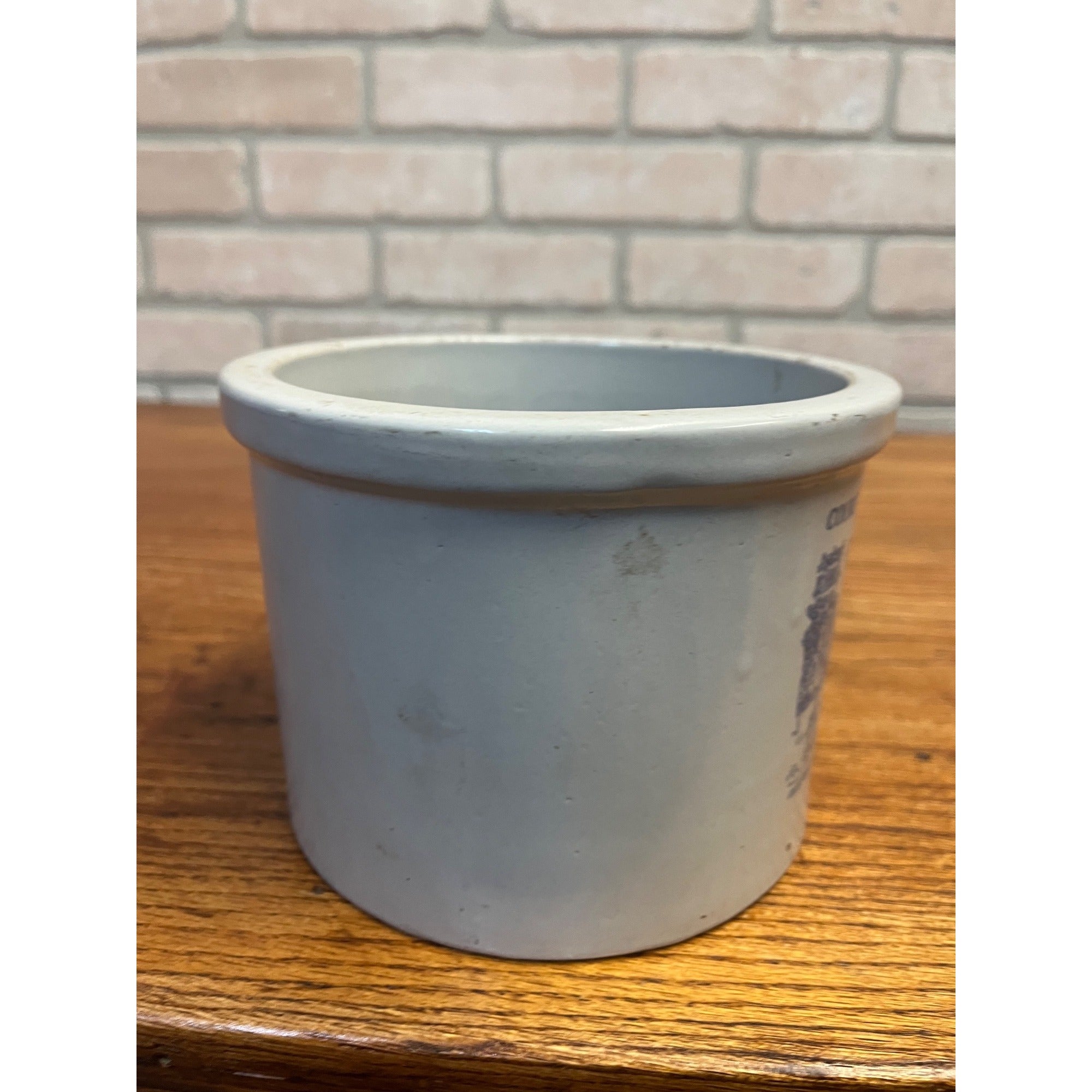 Vintage Grommes And Ullrich Stoneware Crock- Courthouse Square Chicago 1866