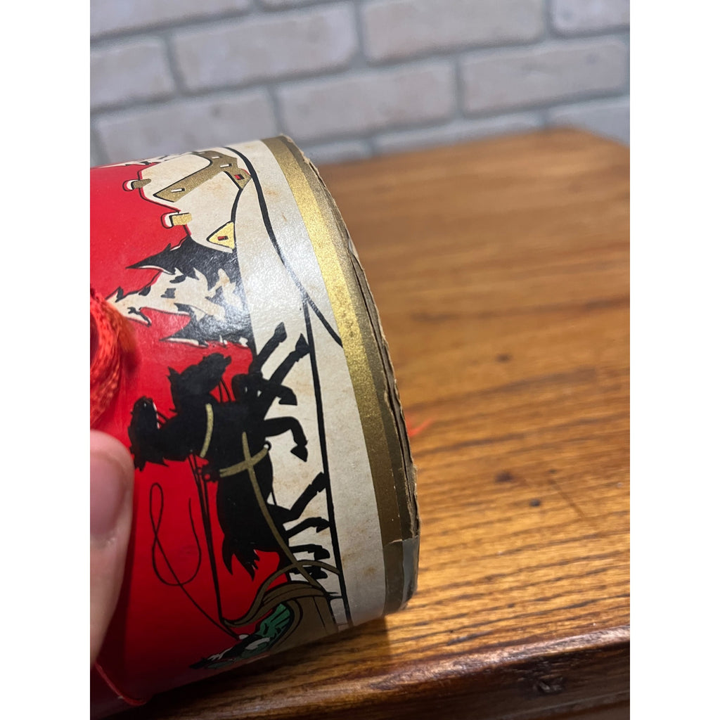 Antique Stetson Miniature Salesman Sample Hat + Christmas Scene Box