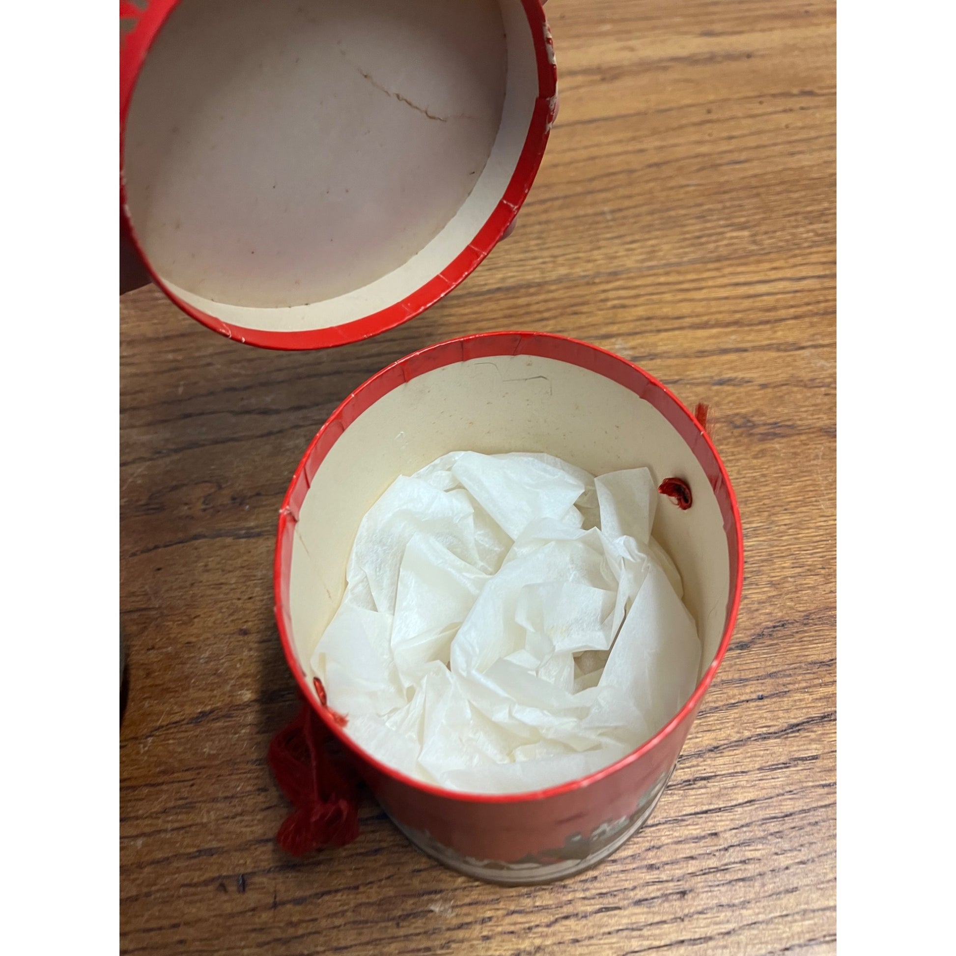 Antique Stetson Miniature Salesman Sample Hat + Christmas Scene Box