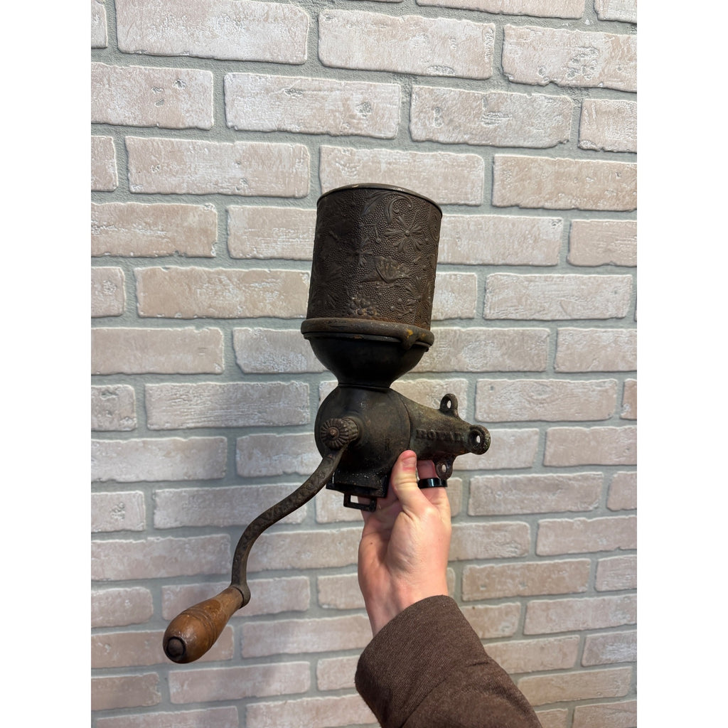 Royal Wall-Mount Coffee Grinder 1890s Primitive Kitchen Decor