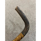 Vintage Antique Briarwood Thornwood Crook Handled Curved Walking Cane Shillelagh