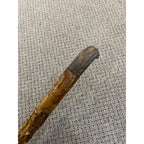 Vintage Antique Briarwood Thornwood Crook Handled Curved Walking Cane Shillelagh